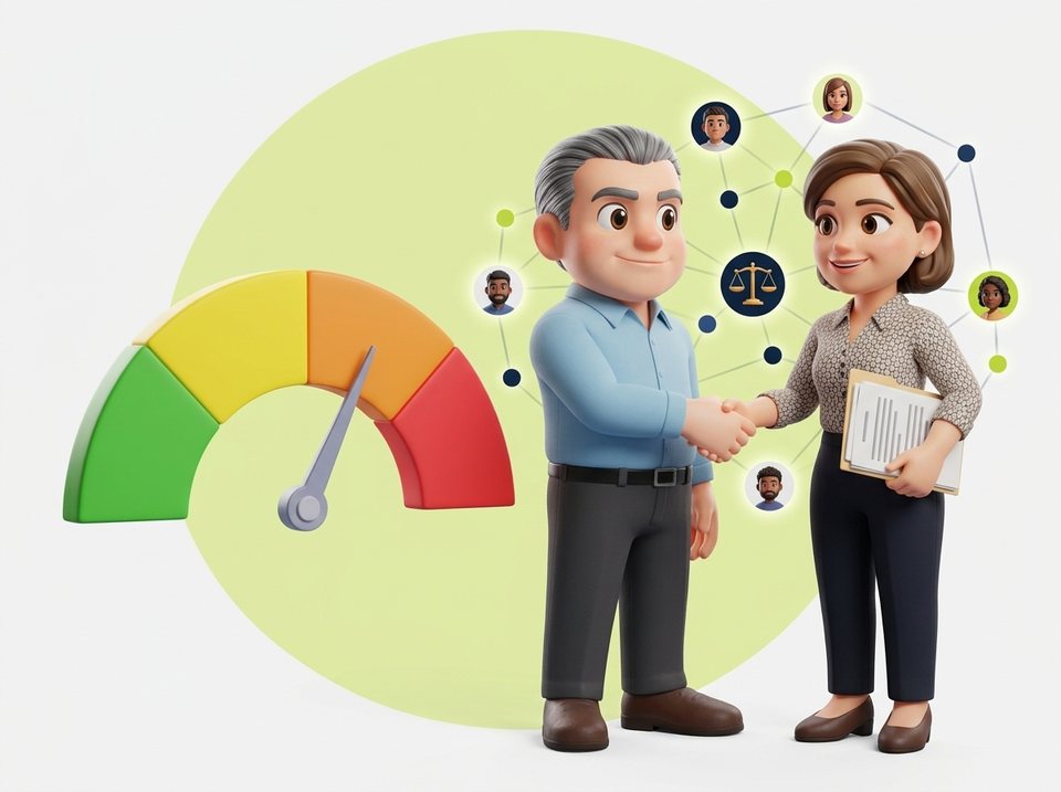 Termômetro de diagnóstico de risco e rede de advogados parceiros